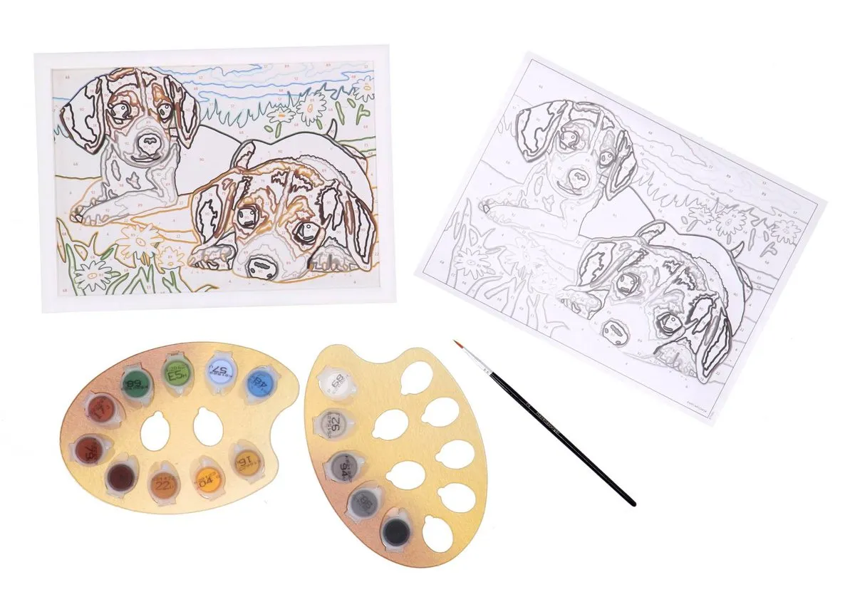 Ravensburger CreArt Beagle Puppies Schilderen op nummer - Multicolor - afbeelding 6 van 6