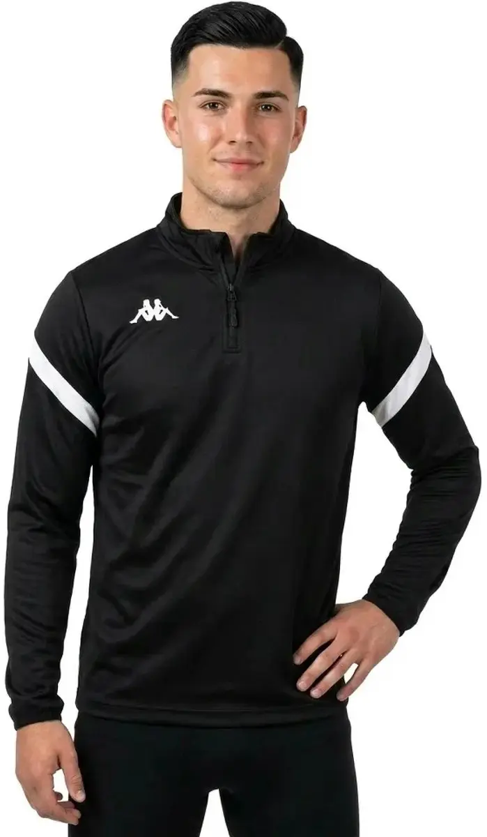 Kappa Dolvole Sweatshirt Met Halve Rits Zwart S Man