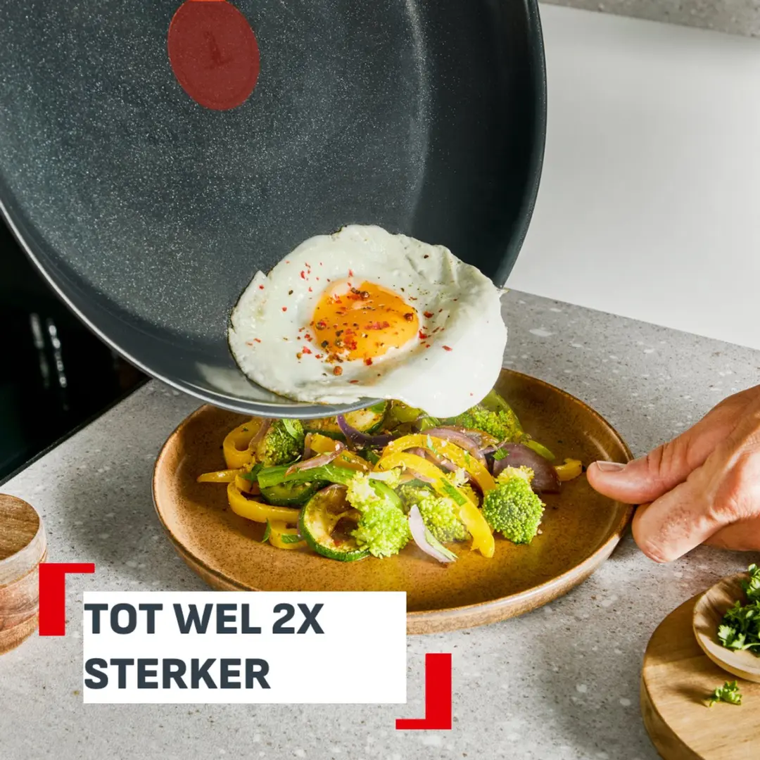 Tefal Extreme Keramische Koekenpan 24cm - Inductie - Roestvrijstaal