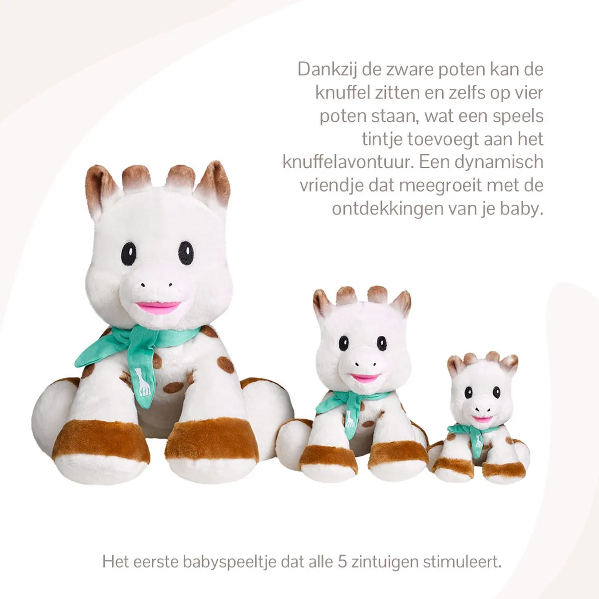 Sophie de Giraf Mini Knuffel Microvelours - 14x8x16.5cm