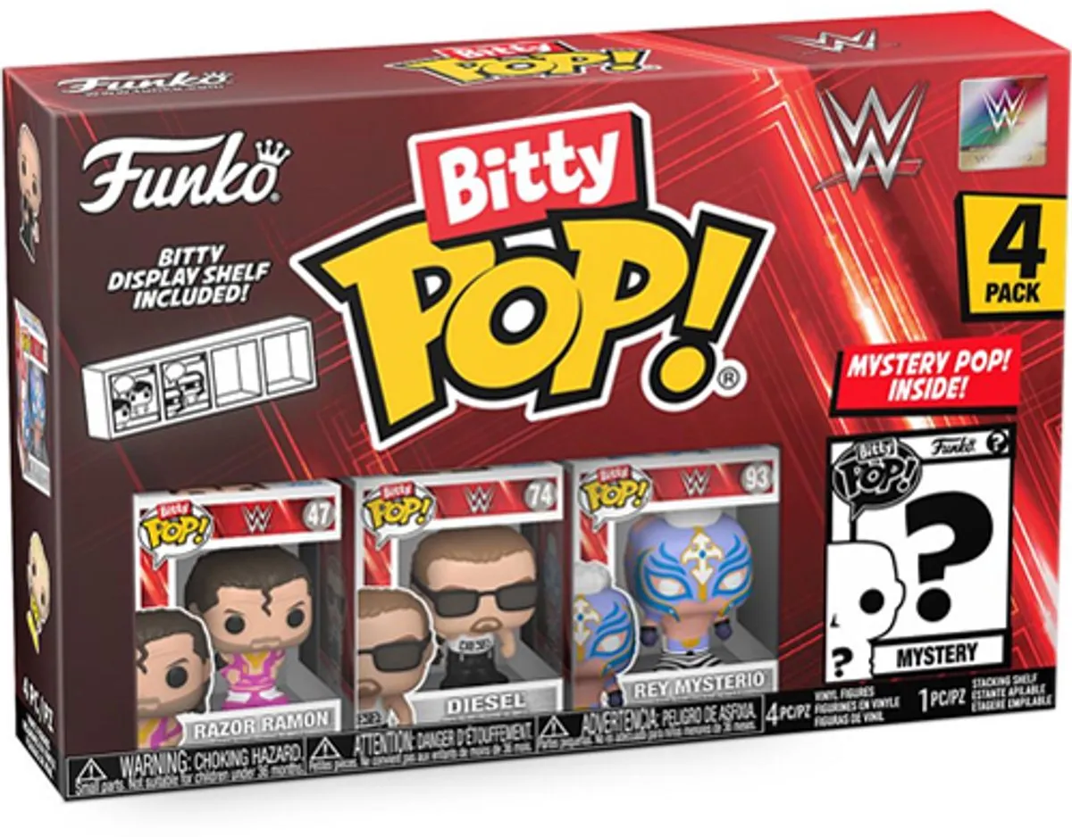 Funko Pop! WWE Razor Ramon Diesel Rey Mysterio & Mystery Bitty Series 03 - Multi