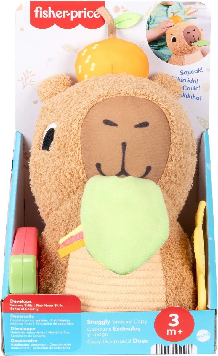 Fisher Price Wood Snackende Capibara Knuffel - Multicolor
