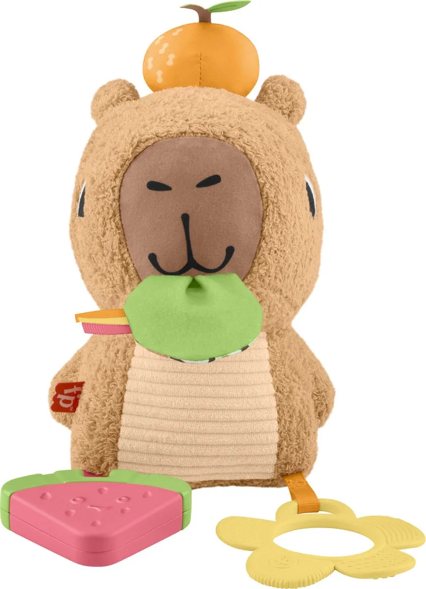 Fisher Price Wood Snackende Capibara Knuffel - Multicolor