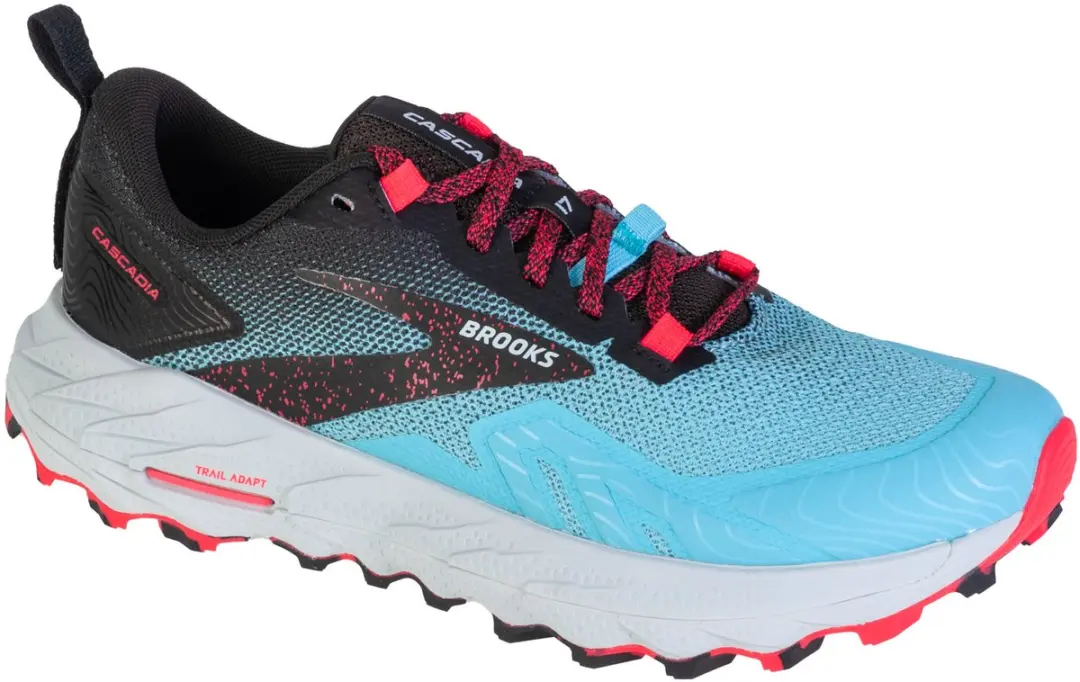 Brooks Cascadia 17, Vrouwen, Blauw, Hardloopschoenen, maat: 36,5