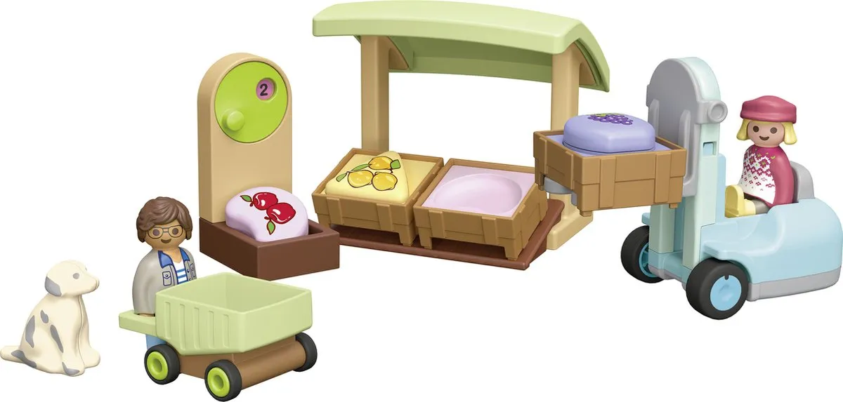 Playmobil Junior Biologische Marktkraam & Heftruck 71691 - Multicolor