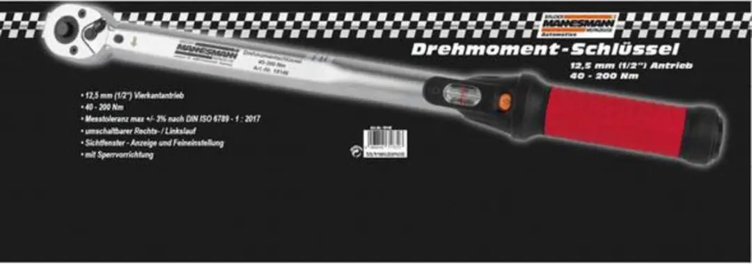 Brüder Mannesmann Momentsleutel 40-200 Nm 1/2''