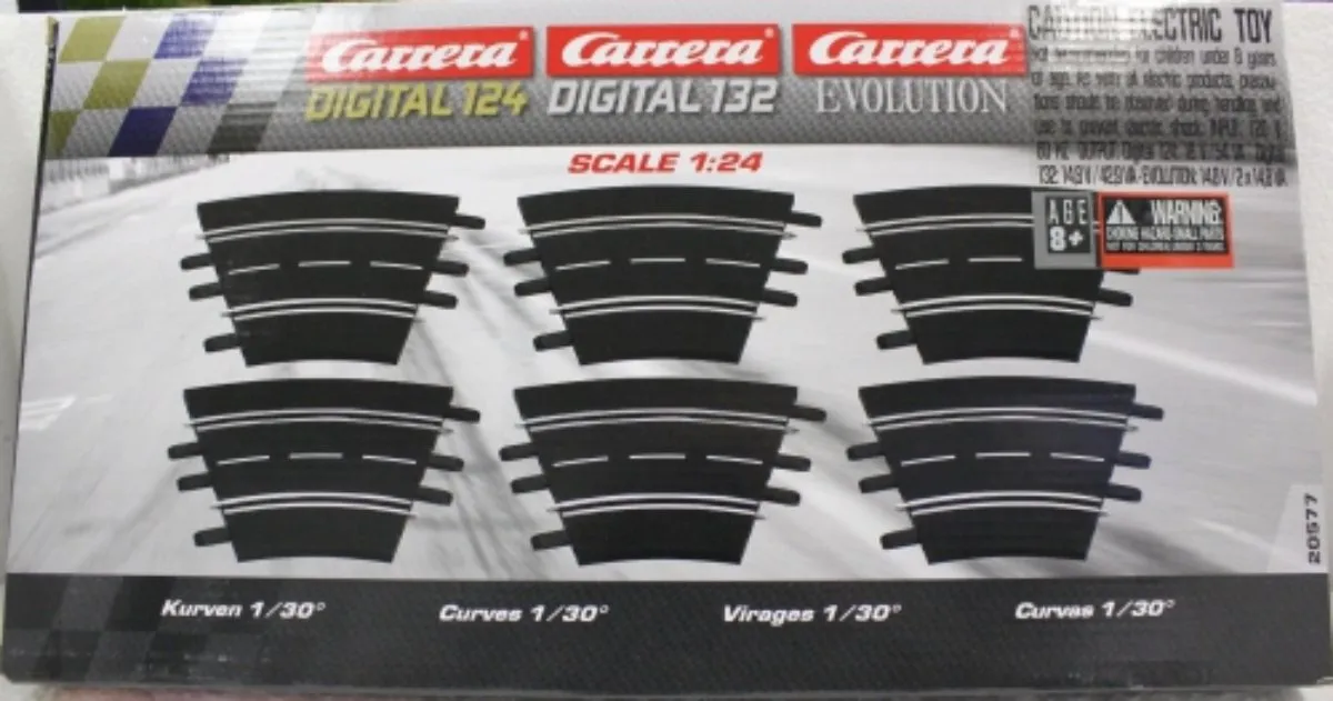 Carrera Evolution Bocht 1/30 20020577 - Zwart