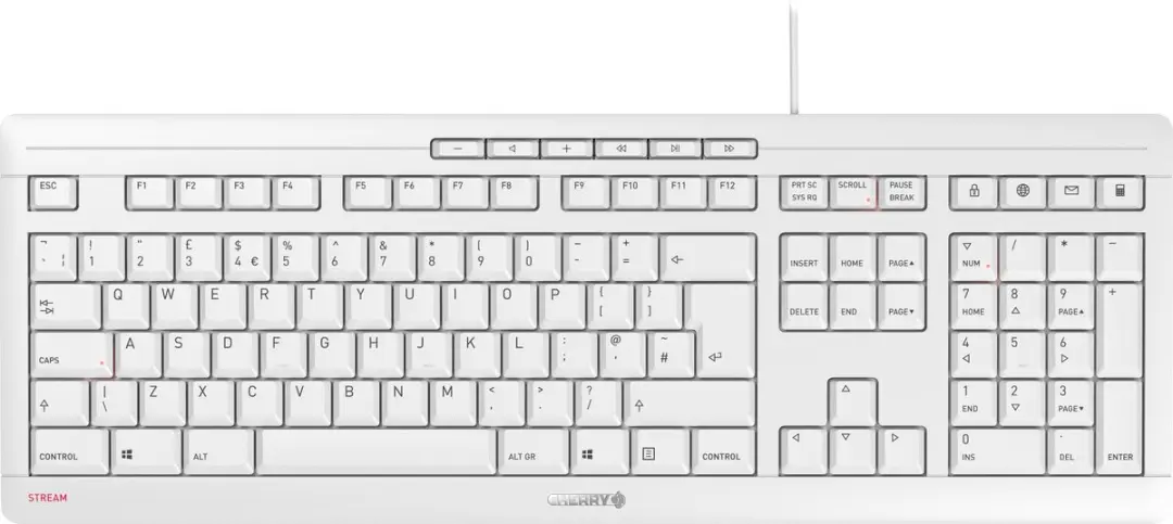 CHERRY STREAM toetsenbord USB QWERTY Engels Wit