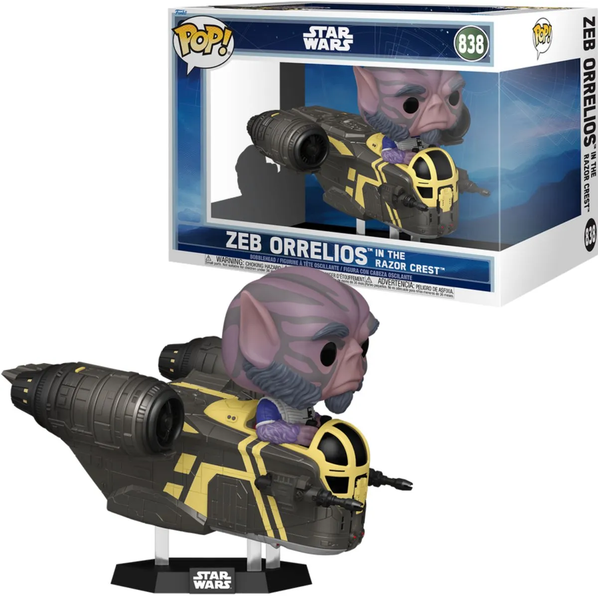 Funko POP! Rides DLX Mandalorian & Grogu - Zeb Orrelios Razor Crest