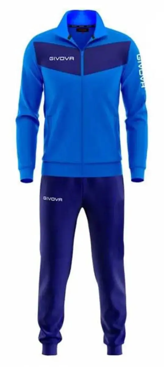 Givova Visa Sportset - Broek & Jas - 8/10 jaar - Blauw