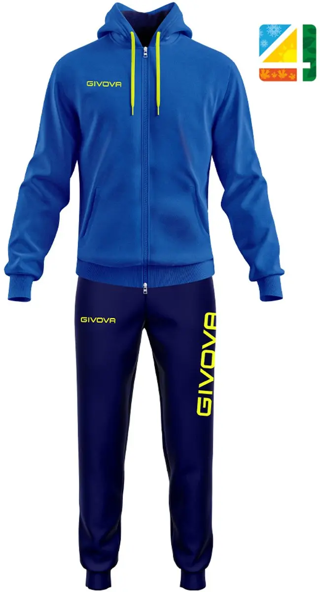 Givova King Cotone Terry Poker Trainingspak Rood,Blauw 10-12 Years Kinderen