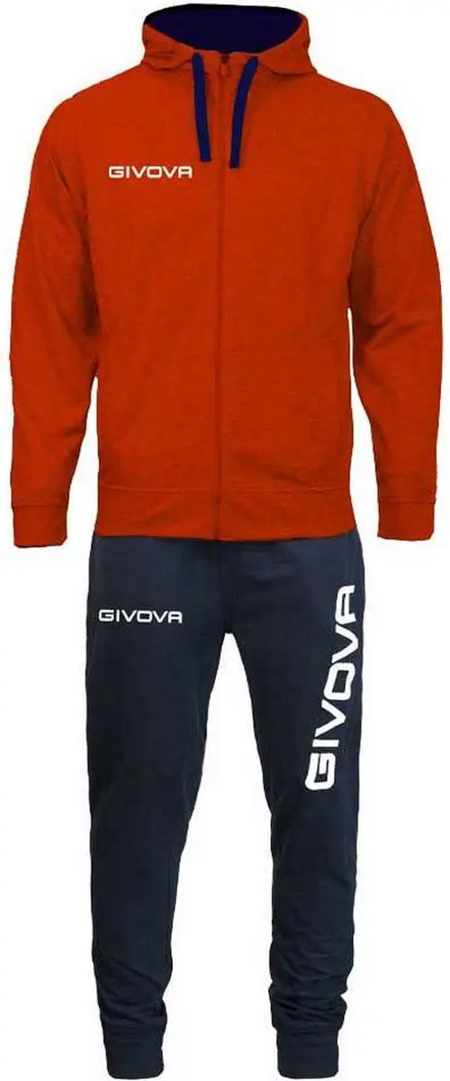 Givova King Cotone Terry Poker Trainingspak - Rood/Blauw 10-12j - afbeelding 4 van 5