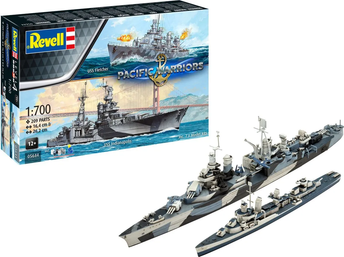 Revell 05644 Pacific Warriors USS Fletcher & Indianapolis