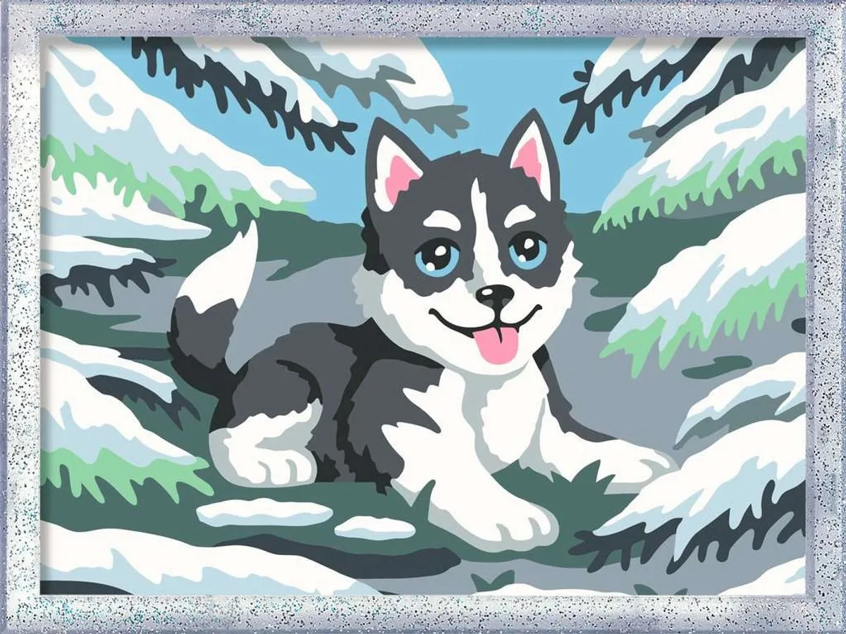 Ravensburger CreArt Cheeky Husky Schilderen op Nummer - Meerkleurig