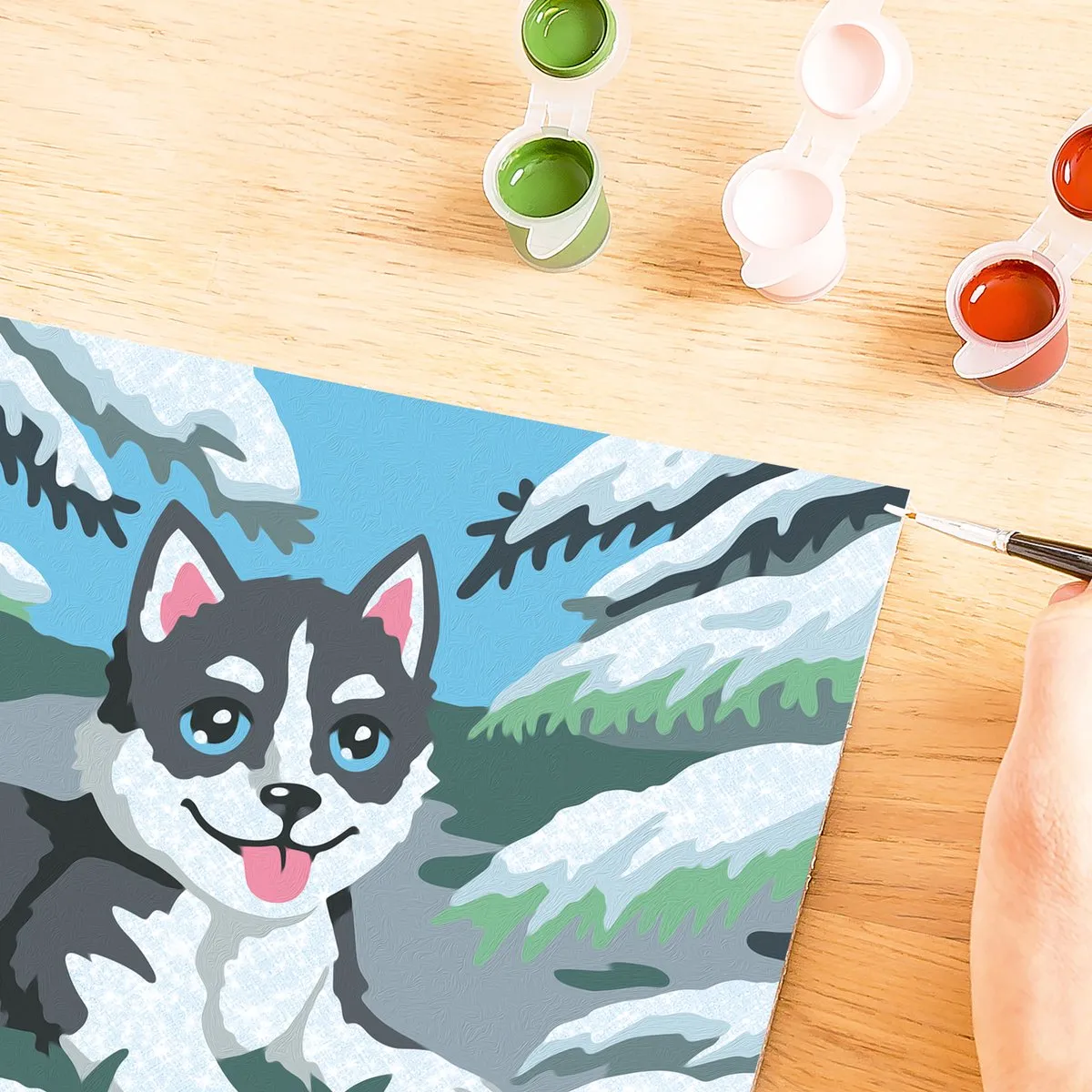 Ravensburger CreArt Cheeky Husky Schilderen op Nummer - Meerkleurig - afbeelding 6 van 6