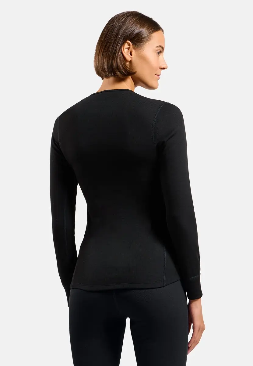 ODLO Active Warm Thermoshirt Dames - 2 Stuks - XS - Zwart/Lichtblauw
