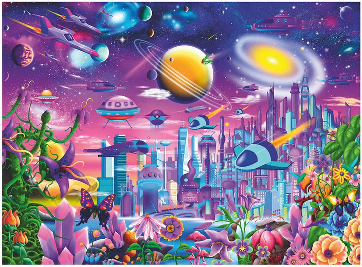Ravensburger Kosmische Stad Legpuzzel 200 Stuks - Multicolor