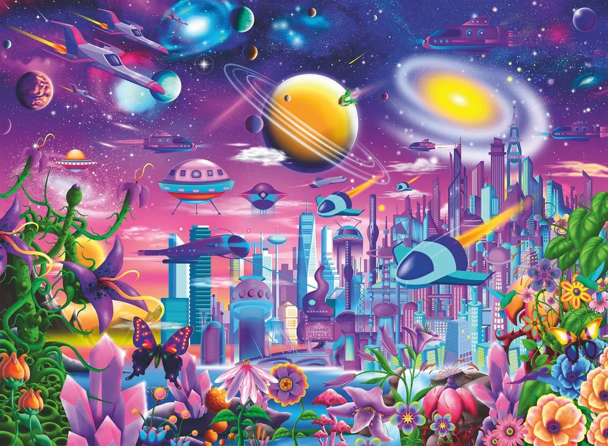 Ravensburger Kosmische Stad Legpuzzel 200 Stuks - Multicolor