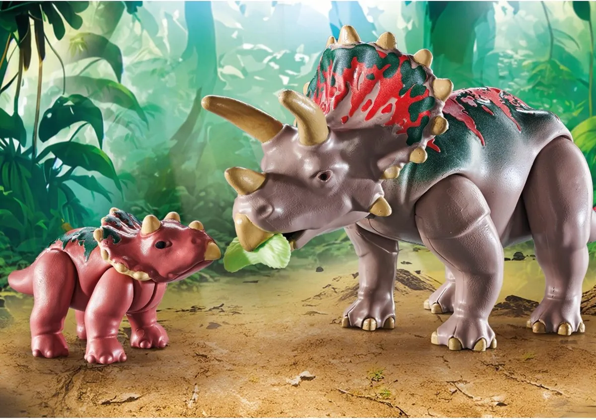 Playmobil Dinos Triceratops Familie 71821 - Multicolor