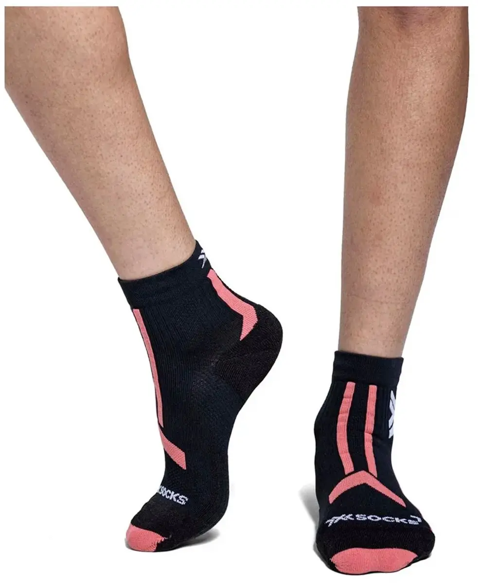 X-Bionic Trailrun Discover Ankle Sokken - Dames 41-42 - Zwart/roze