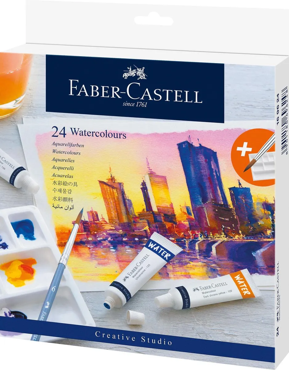 Faber-Castell Waterverf Tubes 9ml - 24 Stuks
