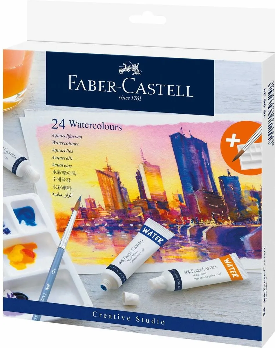 Faber-Castell Waterverf Tubes 9ml - 24 Stuks