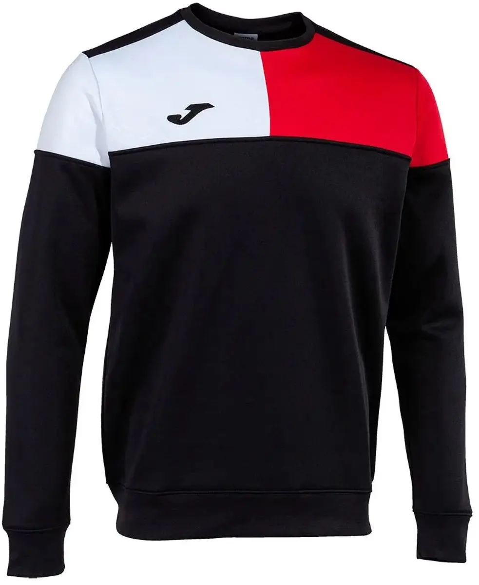 Joma Crew V Sweatshirt - 5-6 jaar - Zwart/Rood/Wit