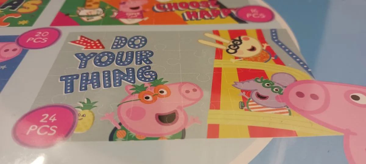 Hasbro Peppa Pig 4-in-1 Puzzel - 72 Stuks - 19x29cm