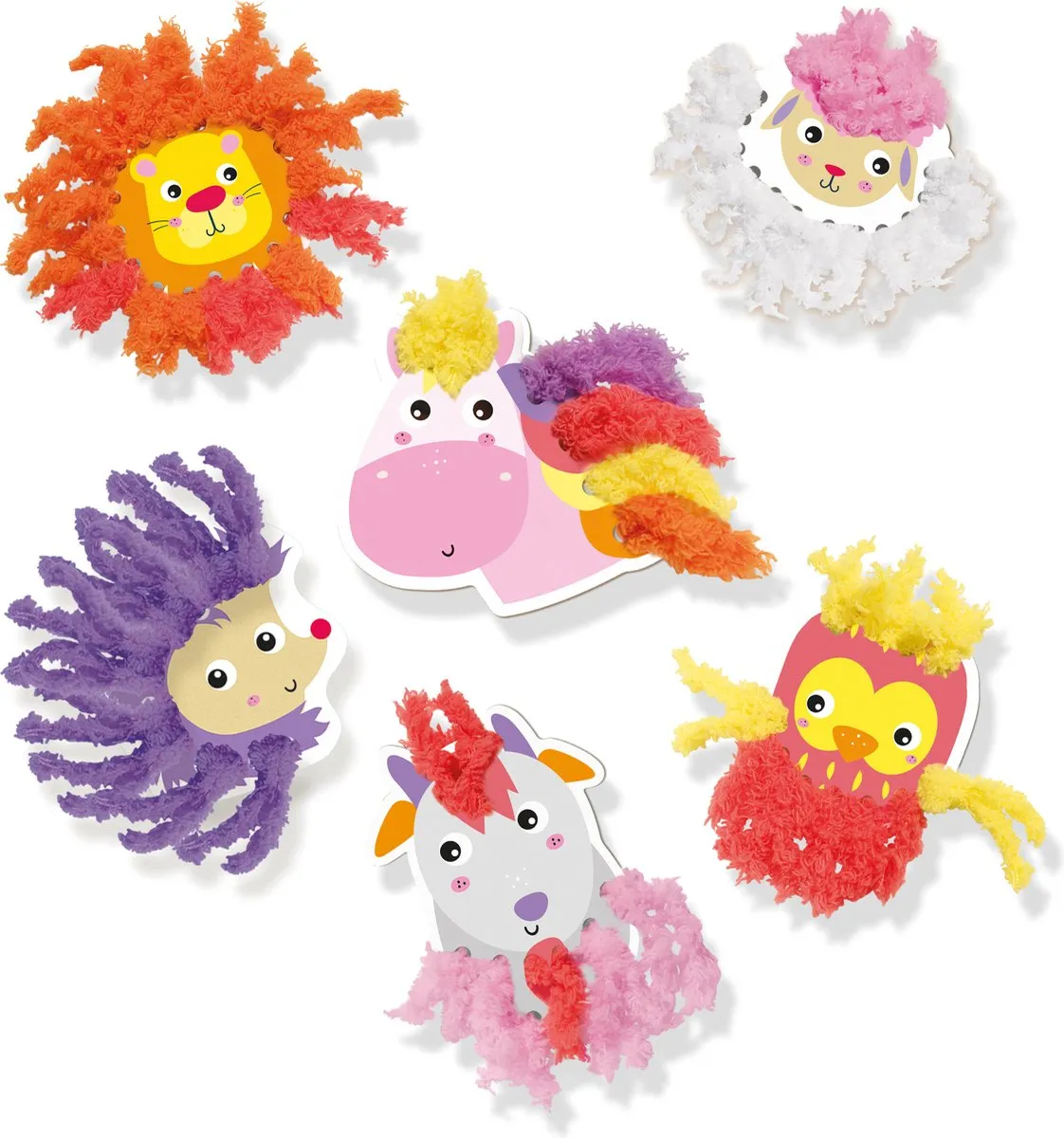 SES Creative Fluffy Loops Sensorisch Speelgoed - 6 Dieren
