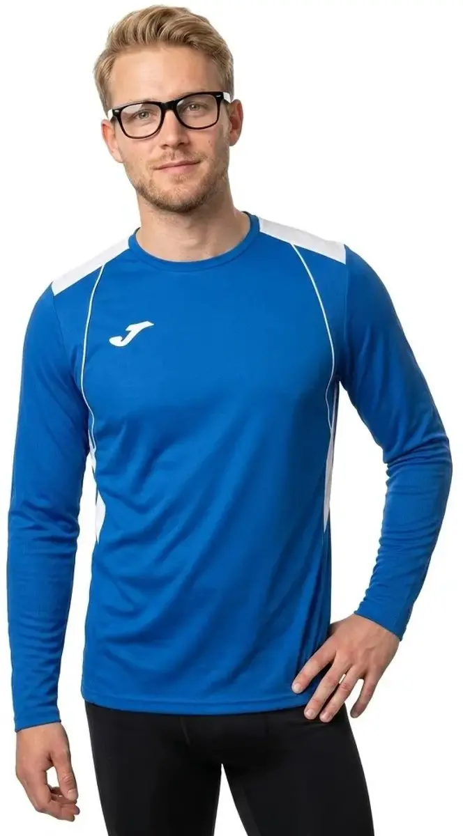 Joma Championship VII T-shirt Lange mouwen - S - Royal/White - afbeelding 2 van 2