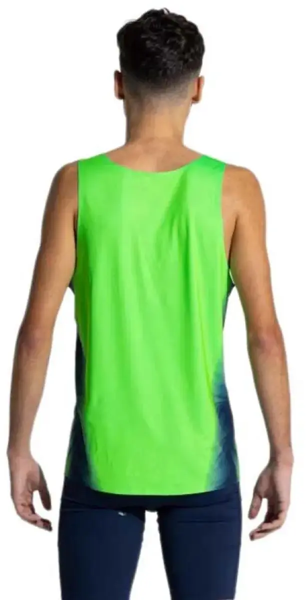 Joma Elite Xi Mouwloos T-shirt - XL - Fluor Green/Navy