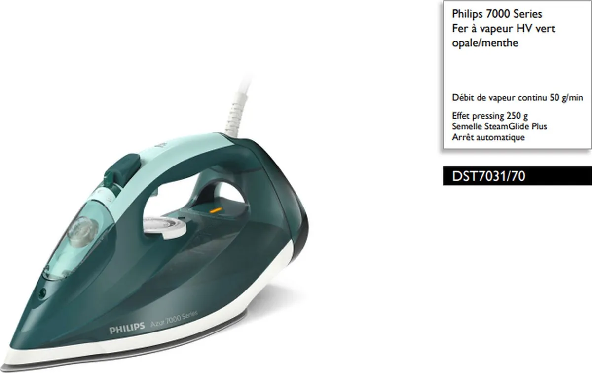 Philips 7000 Series DST7031/70 Stoomstrijkijzer - 2800W - 50g/min - afbeelding 6 van 6