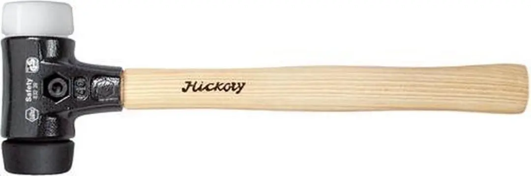 Wiha Kunststof hamer Safety middelzacht/zeer hard met hickorysteel, rond-slagkop