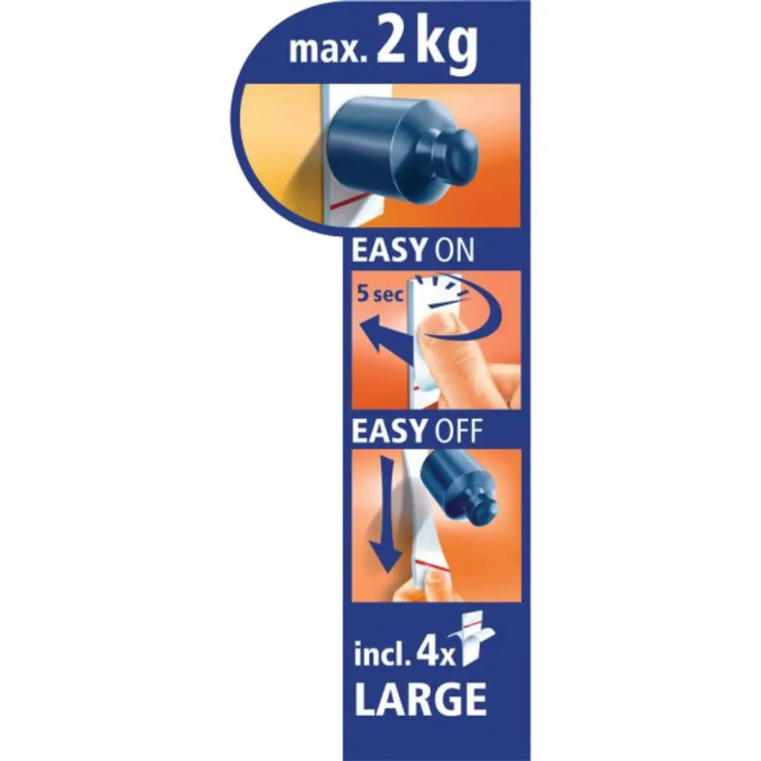 Tesa Powerstrips Large Transparant - 10 Stuks - afbeelding 5 van 6