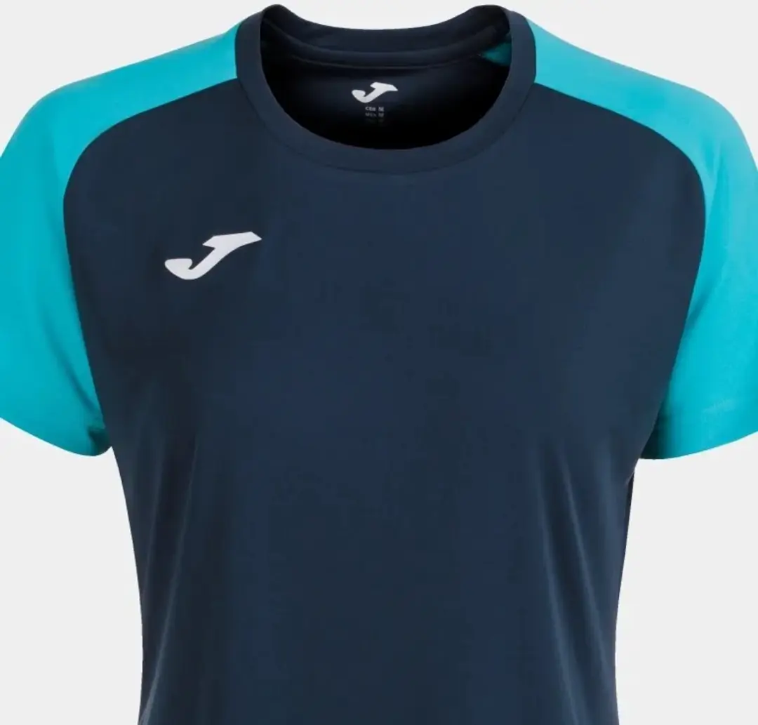 Joma Academy Dames T-shirt - Navy-Fluor Turq Blauw S