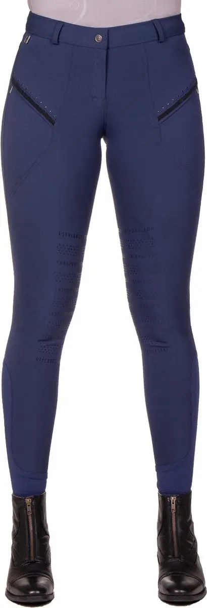 Qhp Rijbroek Jace Knie Grip Navy