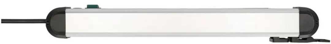 Brennenstuhl Premium-Alu-Line 6-voudig USB Stroomverdeeldoos - 3680W - 3m kabel - Wandmontage