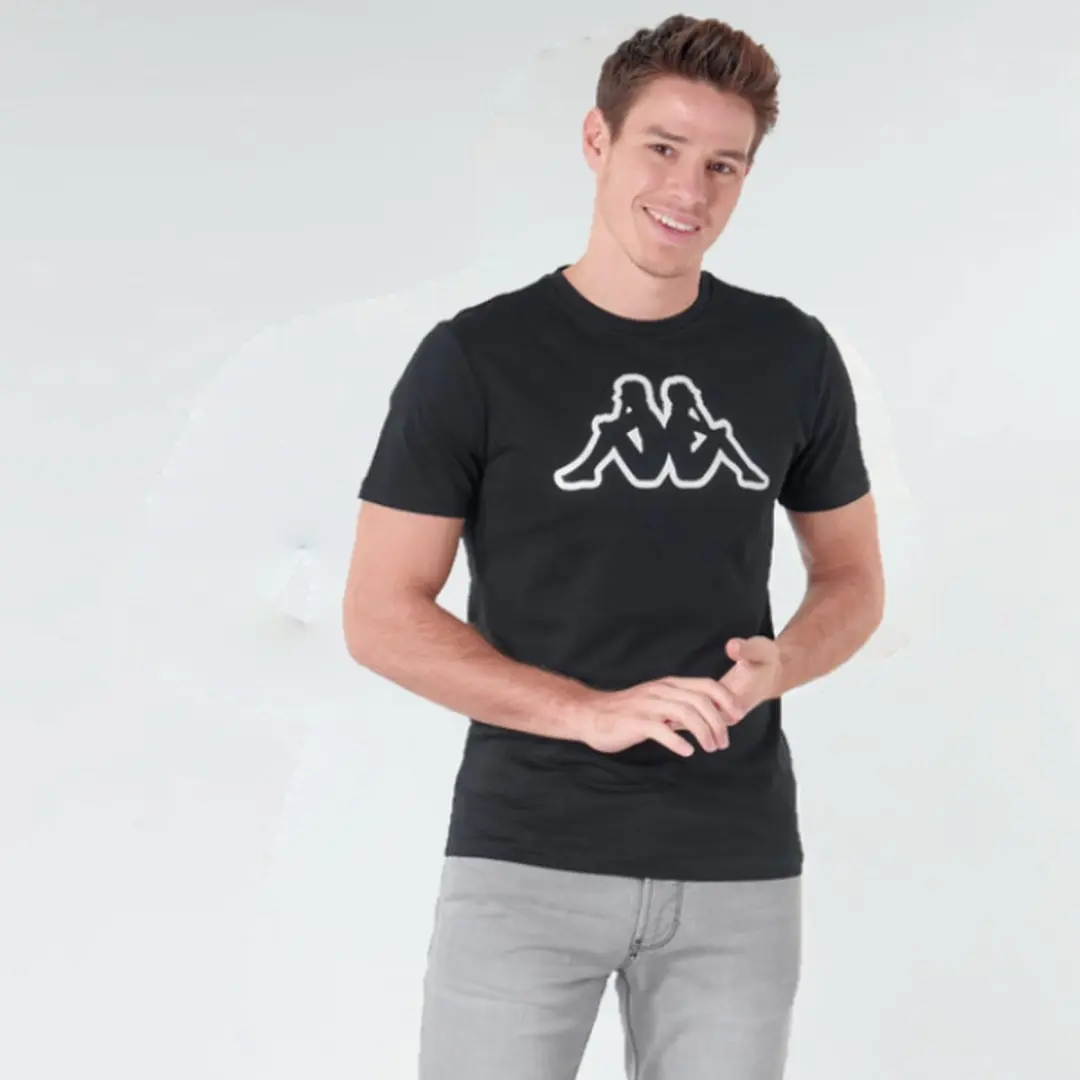 Kappa T-Shirt Logo Cromen - XL - Zwart