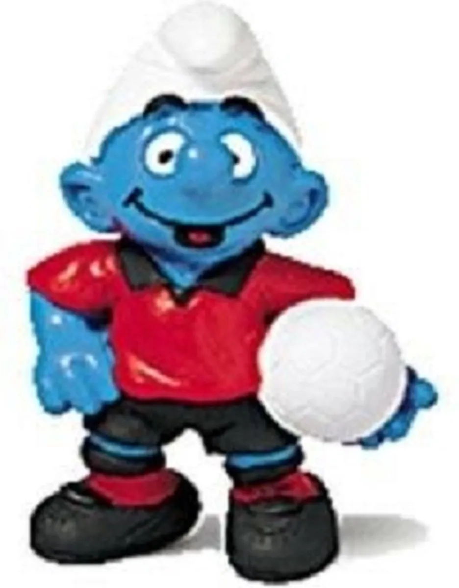 Schleich Voetballer Smurf Poppetje