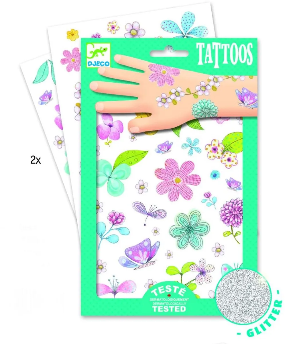 Djeco Tatoeages Eerlijke Bloemen Multicolor
