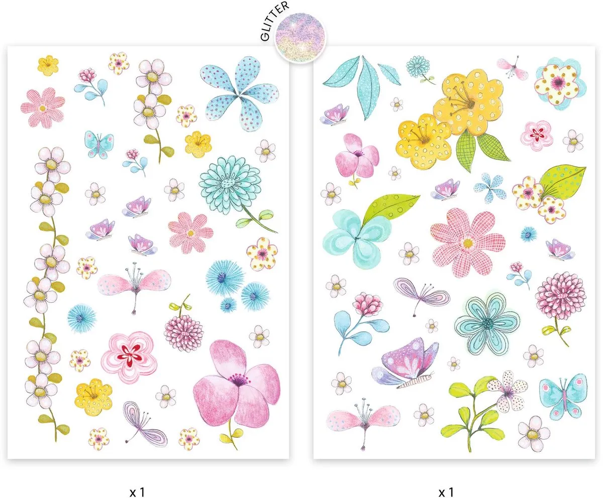 Djeco Tatoeages Eerlijke Bloemen Multicolor