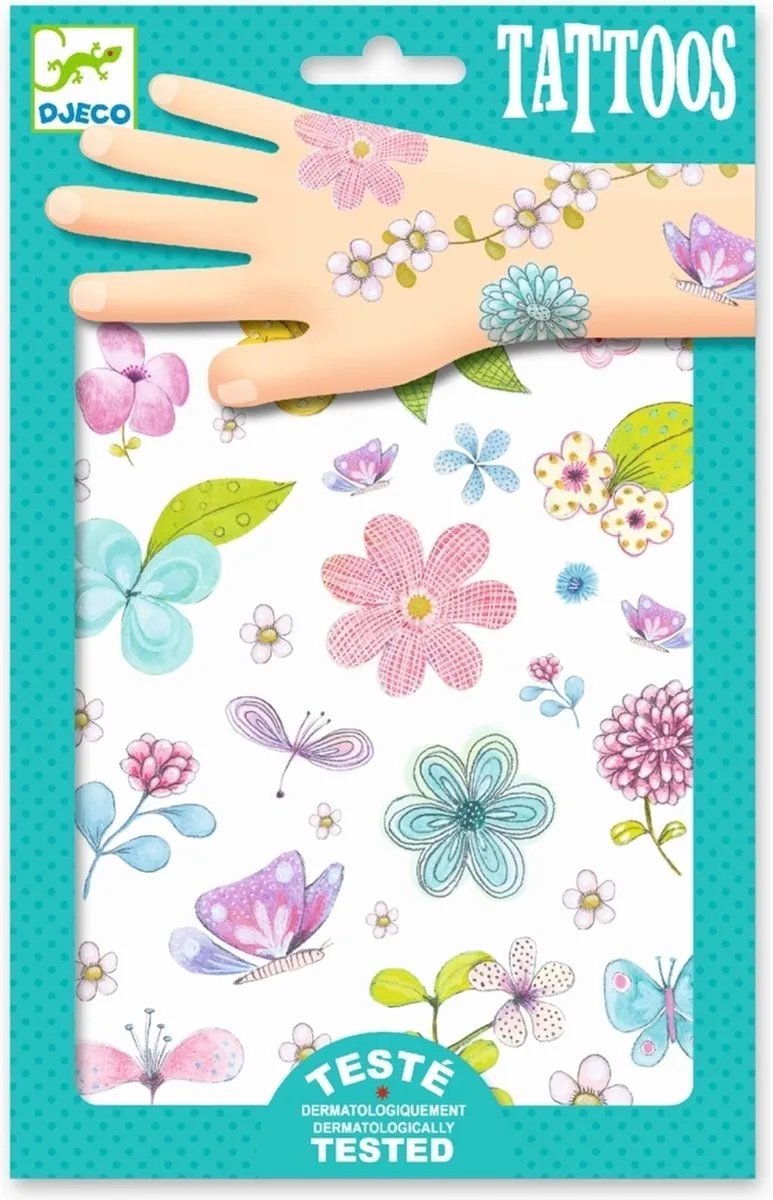 Djeco Tatoeages Eerlijke Bloemen Multicolor