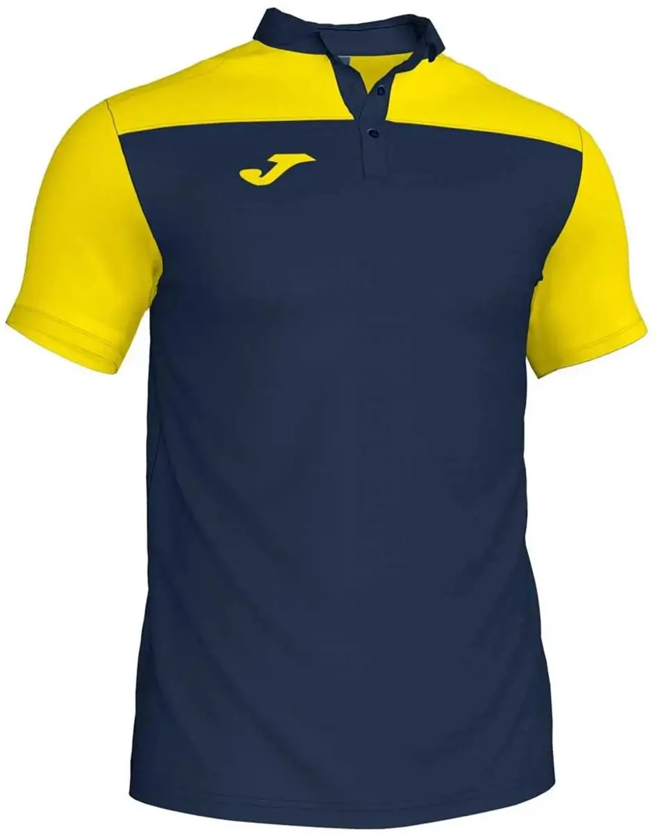 Joma Crew III Polo Kinderen - Marine / Geel | Maat: 4XS (128)