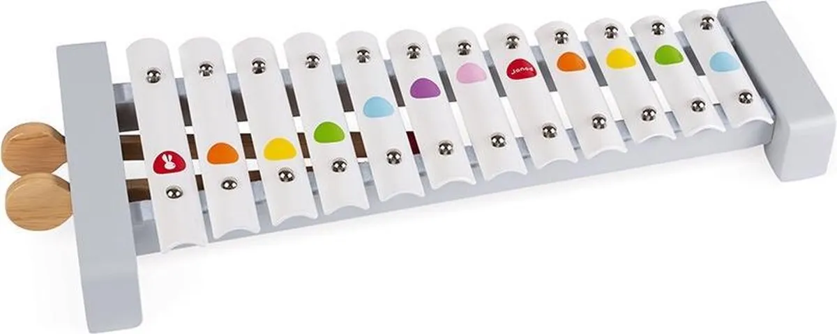Janod Confetti Xylofoon Metaal - 12 Tonen Multikleur