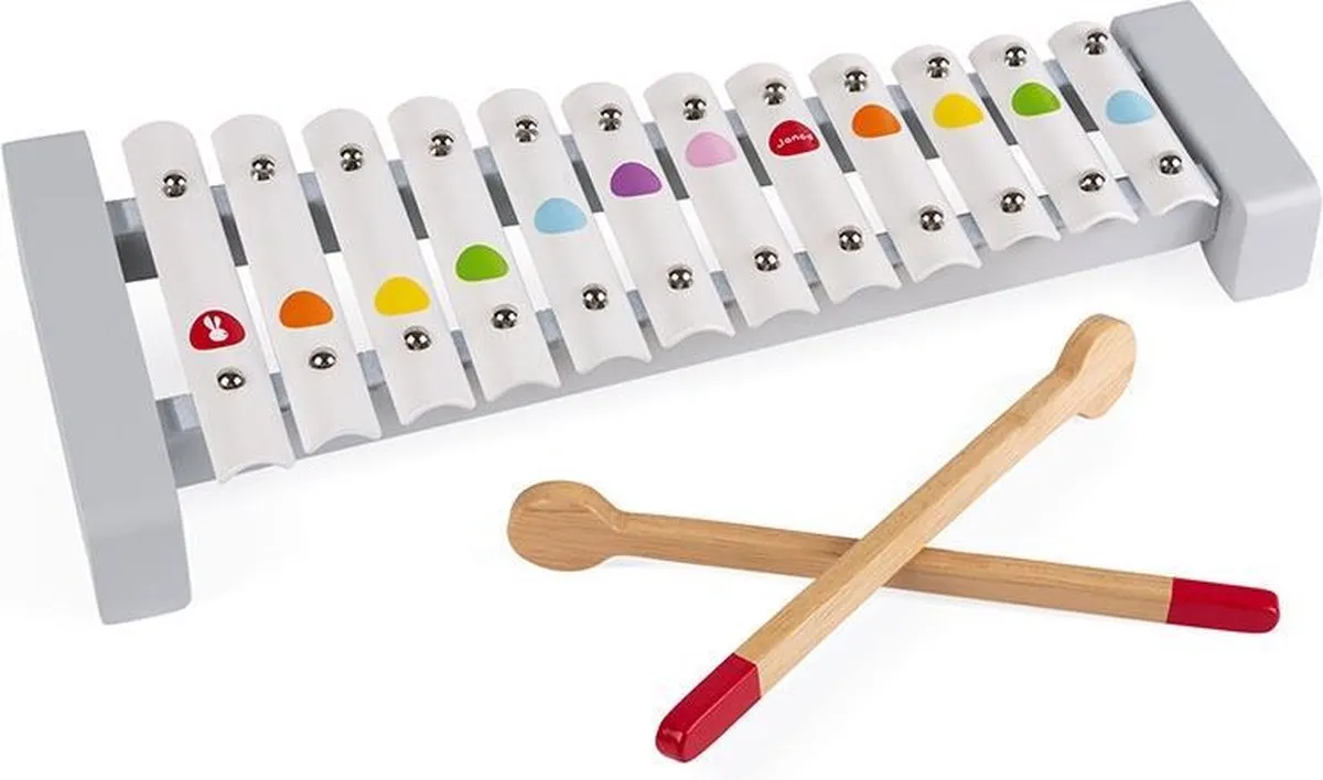 Janod Confetti Xylofoon Metaal - 12 Tonen Multikleur