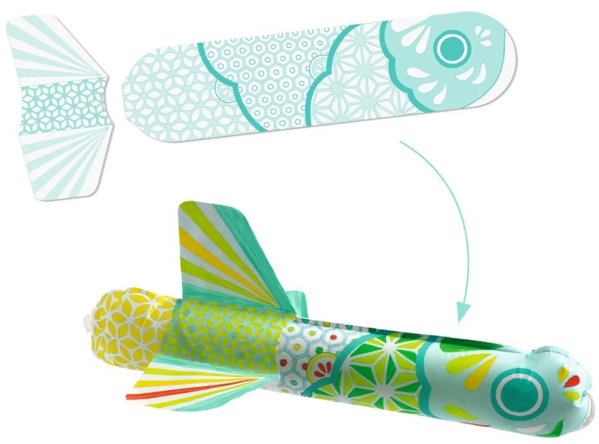 Djeco Koinobori Vissenvlaggen Set - 3 Stuks - Multicolor
