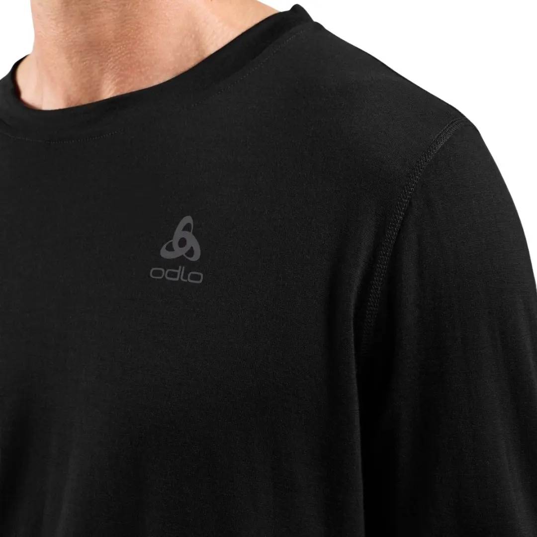 ODLO Natural Merino 160 Heren Shirt - S - Zwart