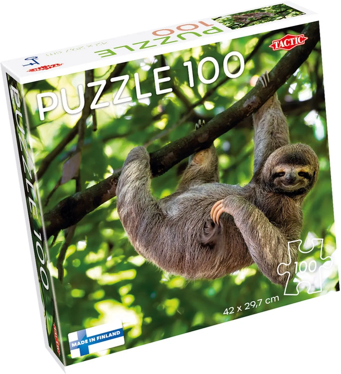 Tactic Sloth Hanging on Tree Puzzel 100 Stuks - Luiaard