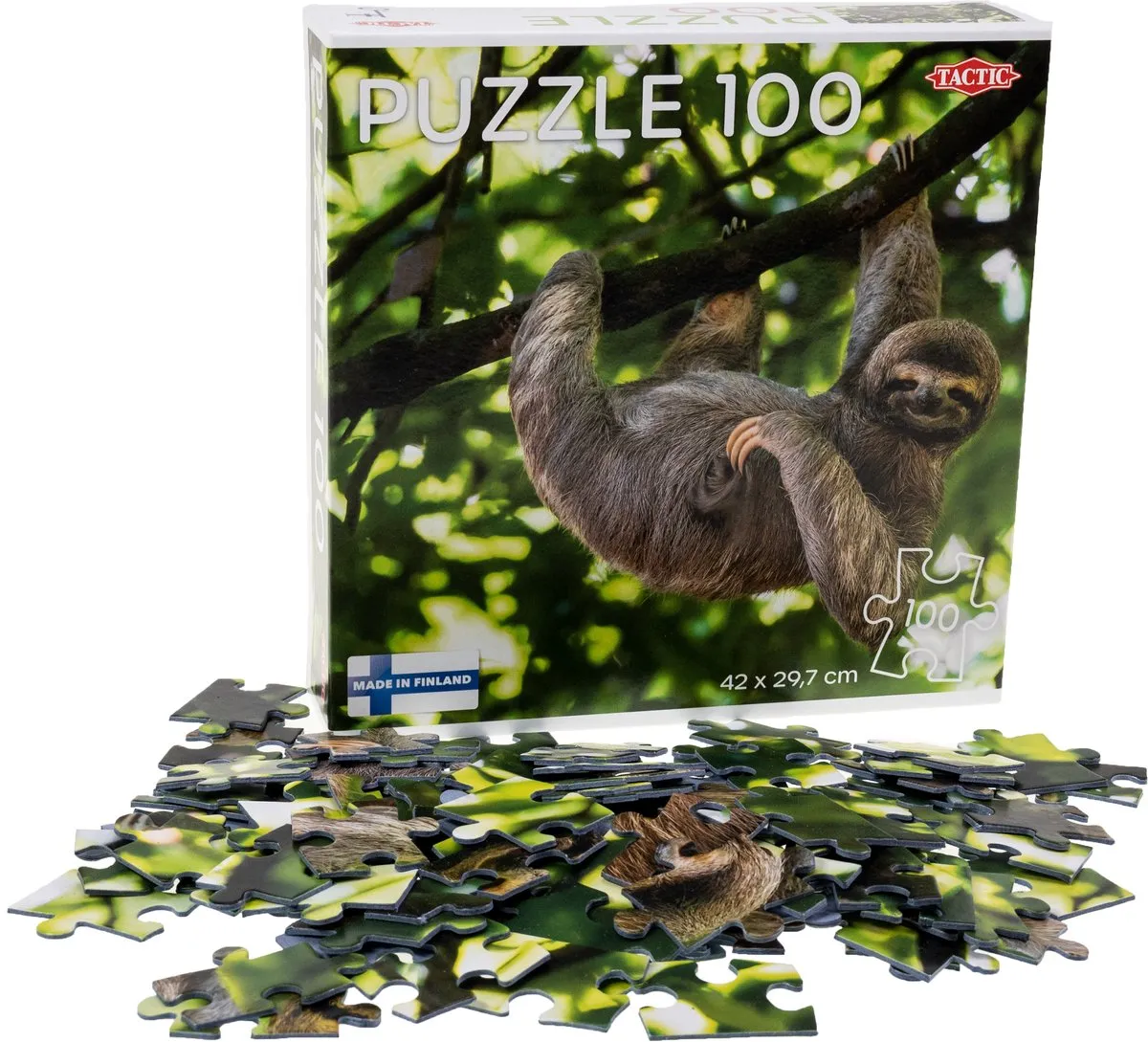 Tactic Sloth Hanging on Tree Puzzel 100 Stuks - Luiaard