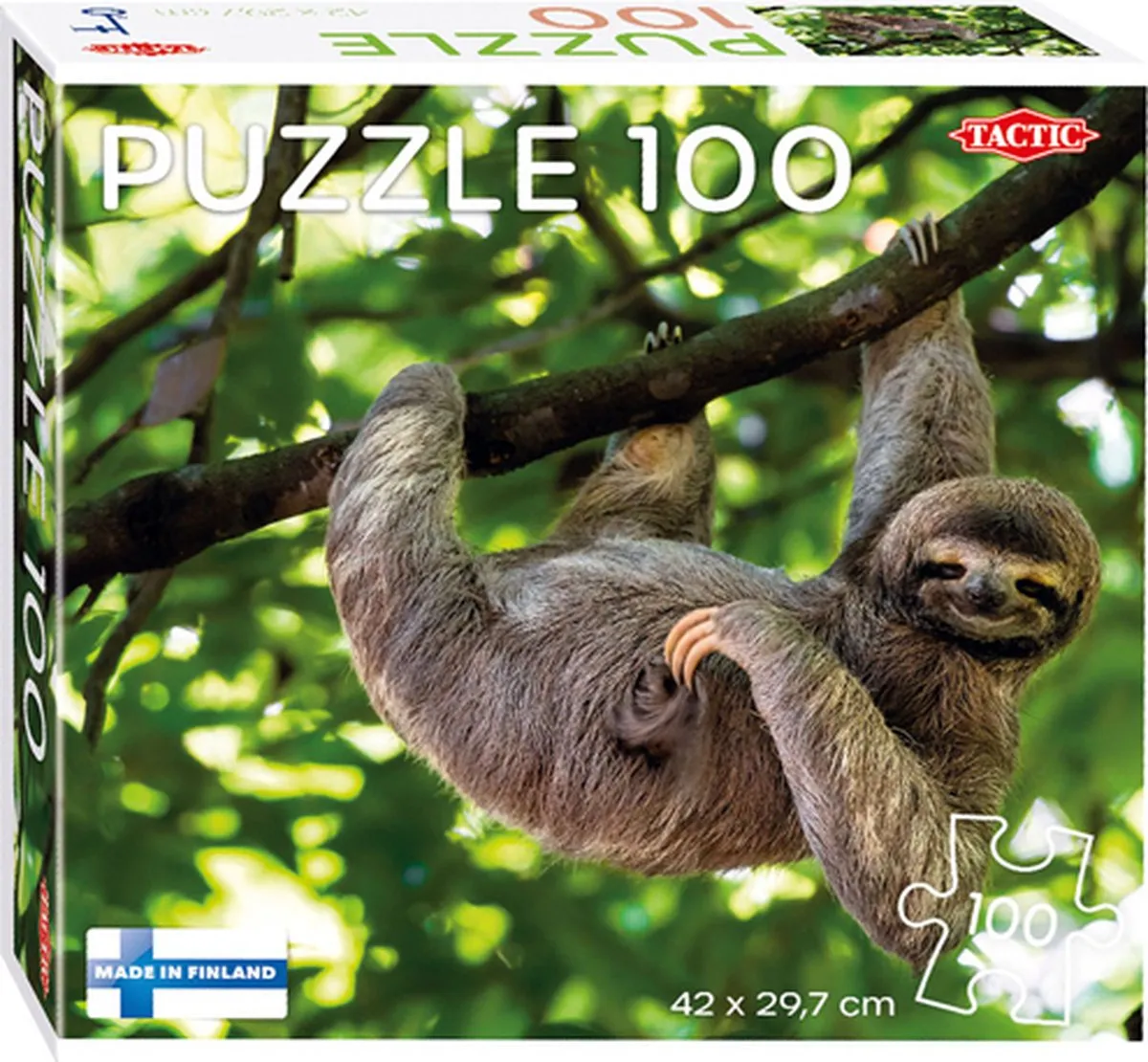 Tactic Sloth Hanging on Tree Puzzel 100 Stuks - Luiaard
